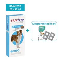Antipulgas Bravecto para perros de 20 - 40 kg más Gratis Endal Desparasitante