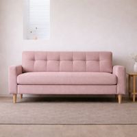 Sofá Tres Cuerpos Astoria Rosa Antifluido y Obsequio