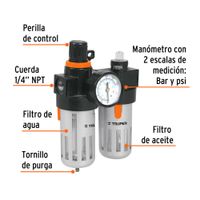 Filtro Unidad Limpieza Y Lubricac ión 1.4 Npt Truper 19238