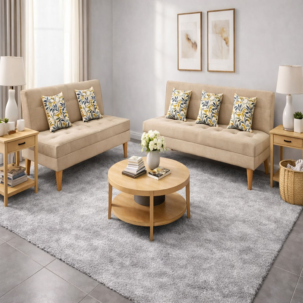 Sofá Natur Beige Antifluido y Obsequio