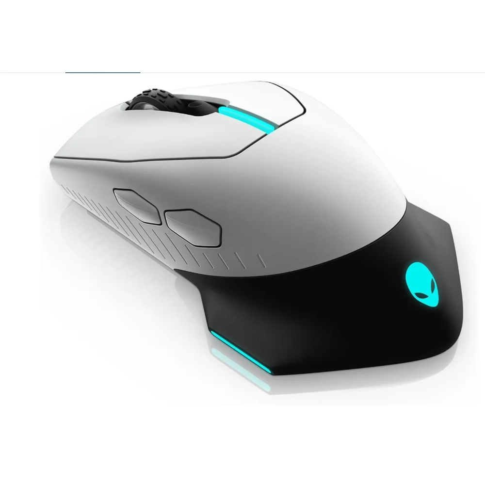 Mouse Gaming Inalámbrico Cableado RGB, Alienware AW610M, blanco