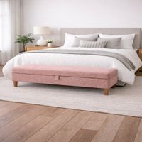 Banqueta Baúl Duvall Rosa Antifluido y Obsequio
