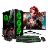 COMPUTADORA PC GAMER Hydra Green Ryzen 5 9600X 16GB DDR5 500GB 24VA RTX5060 8GB MI PC LISTA