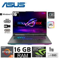Laptop Gamer Asus ROG STRIX G16 Ryzen 9-8940HX 16GB RAM 1TB SSD RTX5070-8GB 16FHD 165HZ G614P-WH94