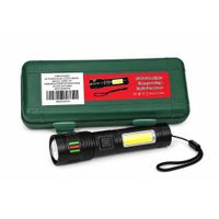 Linterna LED Recargable Multifunción Potente 15W Luz Frontal y Lateral Enfoque Ajustable
