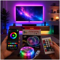 Cinta Luz LED RGB de 5 metros con Conector USB y Control Remoto