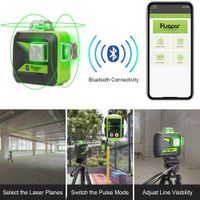 Huepar 603CG BT  Nivel Láser Verde 3x360 grasos con Bluetooth