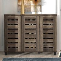 Zapatera Moderna Delia 3 Puertas Marrón RyR Muebles