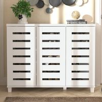 Zapatera Moderna Delia 3 Puertas Blanco RyR Muebles