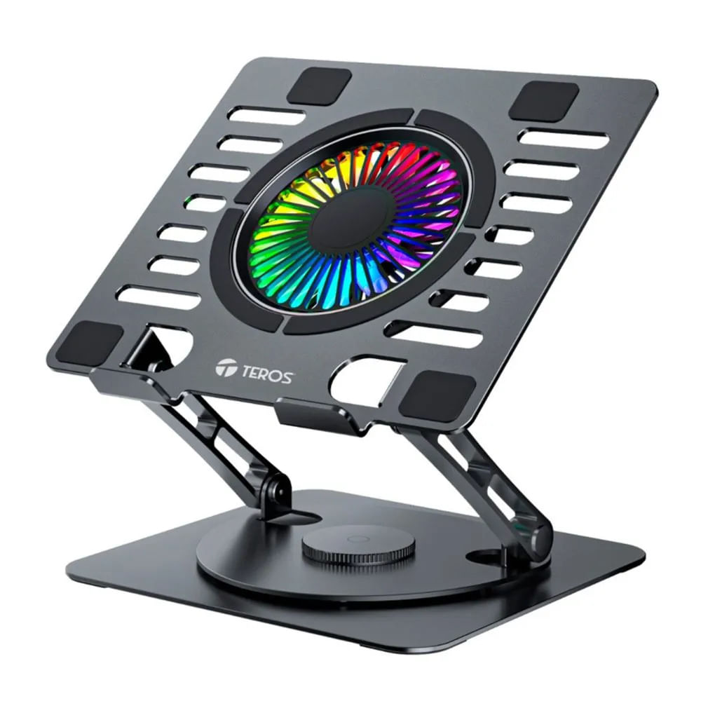 Cooler para Laptop Teros TE-7132N Doble Ventilador LED Azul hasta 17 pulgadas