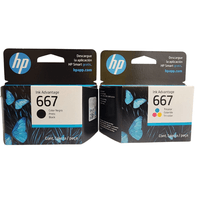 Kit Cartucho De Tinta Hp 667 Negro Y Tricolor Original