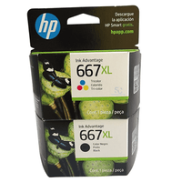 Kit Tinta HP 667XL Negro Tricolor original