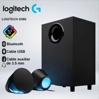 PARLANTES LOGITECH G560 RGB LIGHTSYNC MULTIPLATAFORMA SONIDO ENVOLVENTE