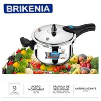 Olla a Presión Brikenia PA-029AR Acero Inoxidable 9 Litros