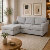 Sofa Modular Ari Gris Claro Banqueta de Regalo