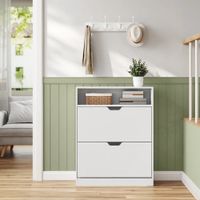 Zapatera Moderna Estrella Blanco 1 Puertas RyR Muebles