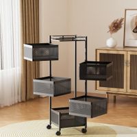 Verdulero De Metal Para Cocina Organizador Frutero Con Ruedas