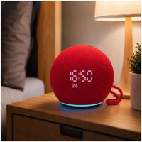 Parlante Bluetooth ECHQ Dof 5W Luz LED RGB Recargable y Manos Libres Rojo