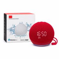 Parlante Bluetooth ECHQ Dof 5W Luz LED RGB Recargable y Manos Libres Rojo