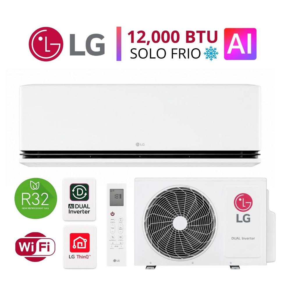 Aire Acondicionado LG 12000 BTU Inverter Frío Solo con IA