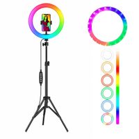 Aro Luz LED RGB de 26cm Video Profesional streaming con Trípode