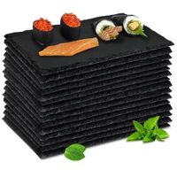Plato Bandeja Nice 2 Und Rectangular Pizarra 30 X 15 Cm