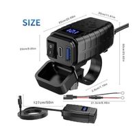 Cargador Para Moto Con Entrada TIPO C y USB