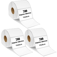 Etiquetas Adhesiva Termica  10x8cm Pack 3 Rollos