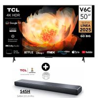 Televisor TCL 50 50V6C LED  UHD 4K Smart TV mas Soundbar TCL S45H