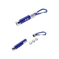 Llavero Pack Linterna Uv, Led Blanco Y Laser Rojo 3 En 1 Azul Marino