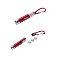 Llavero Pack Linterna Uv, Led Blanco Y Laser Rojo 3 En 1 Rojo