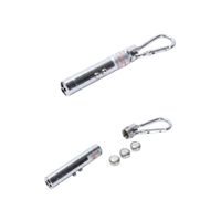 Llavero Pack Linterna Uv, Led Blanco Y Laser Rojo 3 En 1 Plateado