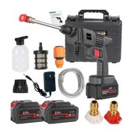 Hidrolavadora Portátil Inalámbrica 21V 2 Baterías Completa