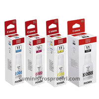 Pack de Tinta de Impresión Canon Gi 11 Negro Cian Magenta Amarillo