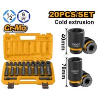 Set 20 Dados de Impacto Ingco HKISSD12203L