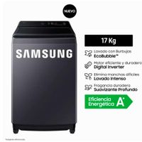 Lavadora SAMSUNG Carga Superior 17Kg WA40F17E7CPE Gris Grafito