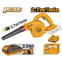 Sopladora Inalámbrica Ingco 20V con  Batería 2.0AH con Cargador CABLI20781