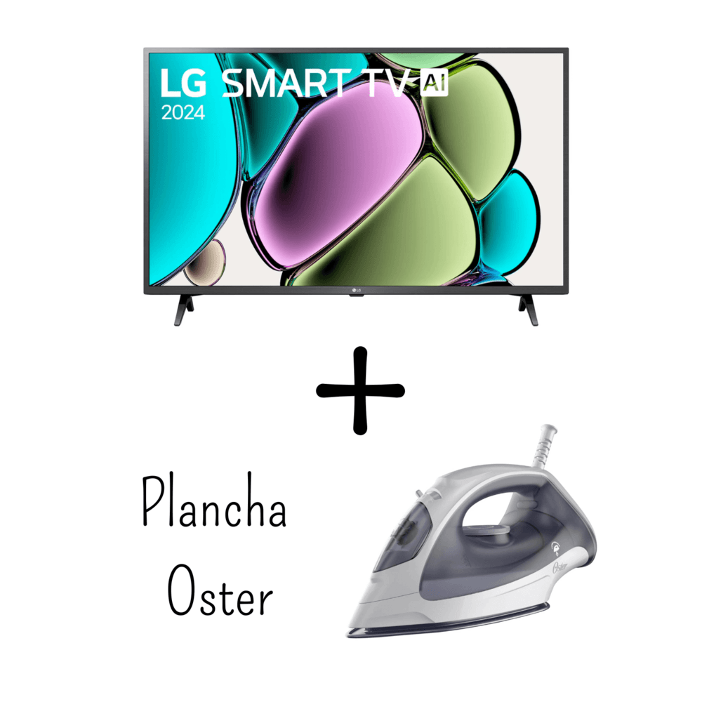 Televisor LG 43 Pulgadas FHD WebOS 43LR6000PSA - Plancha Oster GCSTBS3802 Combo