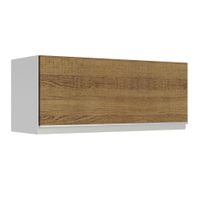 Alacena de Cocina Glamy 80 cm 1 Puerta Abatible - Blanco y Marrón