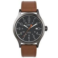 Reloj Timex Expedition Scout TW4B26000 Luz Indiglo Fecha Correa de Cuero Marrón