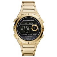 Reloj Fossil Everett FS5862 Solar Digital Acero Inoxidable Dorado
