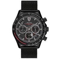 Reloj Ferrari Pilota Evo 0830827 Fecha Cronómetro Acero Inoxidable Negro