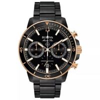 Reloj Bulova Marine Star black cronografo coles oro rosa