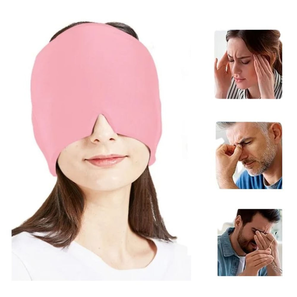 Gorro De Gel Para Alivio De La Migraña - Rosado