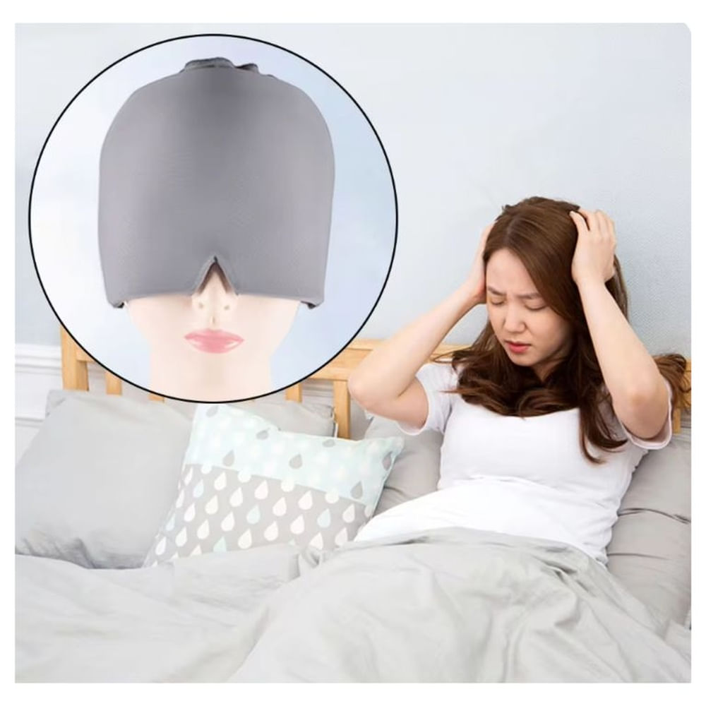 Gorro en Gel Para Alivio De La Migraña - Plomo