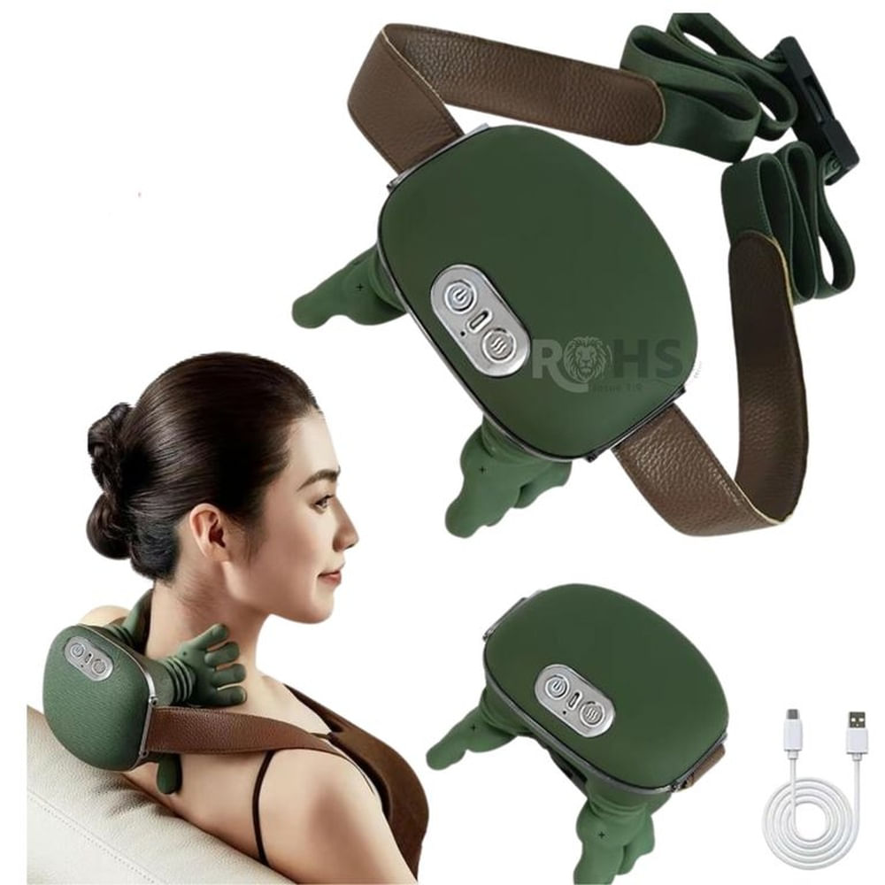 Masajeador Eléctrico Shiatsu Para Cuello y Hombros Diseñado con Forma de Manos Biónicas