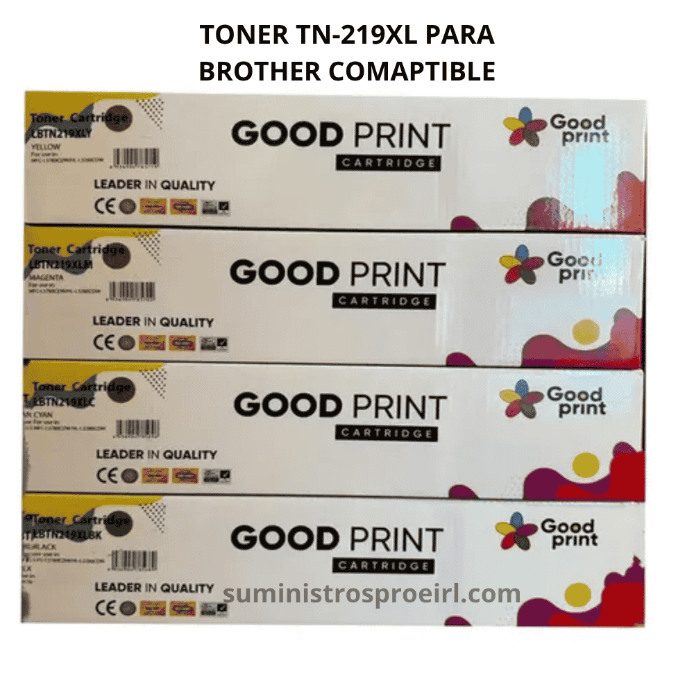 Pack De 4 Tóner Compatible Brother Tn219xl L3760  L3560