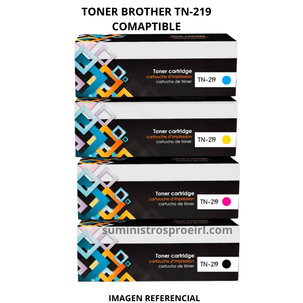 Kit de Tóner Compatible TN-219 Negro y Colores para L3560CDW MFC-L3760CDW