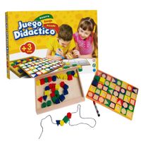 Juego Didáctico 3 en 1 Pizarra Encajable y pasador