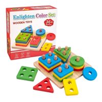 Juego Didactico Plantado de Madera Multicolor